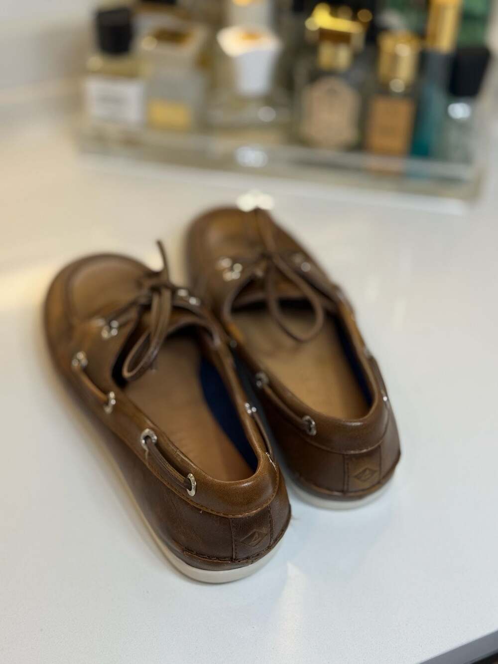 Sperry Women’s Slimboat Distressed Leather Boat Shoes Sz 6.5 US - Picture 3 of 7